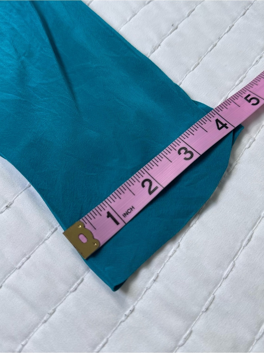 Vintage 80s 100% Silk Green Long-Sleeve Embroidered Waist Pleat Cutout BackDress - Picture 12 of 16